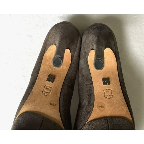 BCBGMaxAzria Pamela Stiletto Platform Heels Size 36/10B Gray Suede Leather - Picture 10 of 12